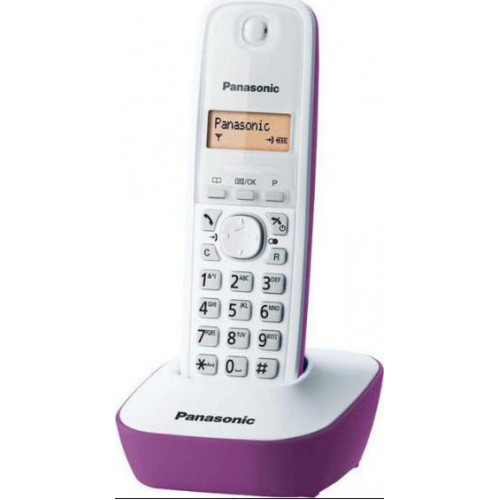 PANASONIC KX-TG1611GRF Ασύρματα Τηλέφωνα White/Purple PANASONIC KX-TG1611GRF Ασύρματα Τηλέφωνα White/Purple
