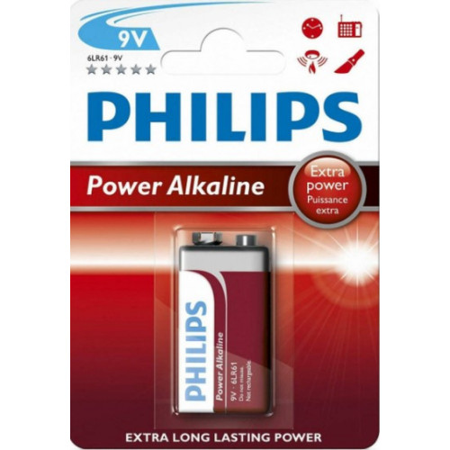 PHILIPS Power 61/9 1pc (6LR61P1B-10) Μπαταρίες PHILIPS Power 61/9 1pc (6LR61P1B-10) Μπαταρίες