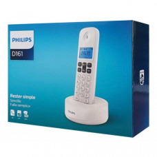 PHILIPS D1611W/GRS Ασύρματα Τηλέφωνα White