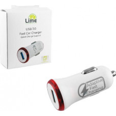 LIME USB 3.0 FAST CAR LCU02 (8276217) ΦΟΡΤΙΣΤΗΣ ΑΥΤΟΚΙΝΗΤΟΥ Φορτιστής