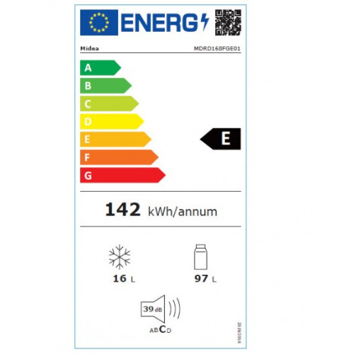 MIDEA MDRD168FGE01 Μικρά ψυγεία - Mini bar White MIDEA MDRD168FGE01 Μικρά ψυγεία - Mini bar White