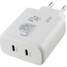 LIME Type-C 3.0 Dual SuperFast Travel 61W Φορτιστής