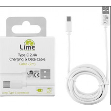 LIME TYPE C LONG USB 2.4A 2m LUC02 Φορτιστής
