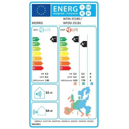 MORRIS WFIN-35180 (W-SET) Κλιματιστικά Τοίχου MORRIS WFIN-35180 (W-SET) Κλιματιστικά Τοίχου