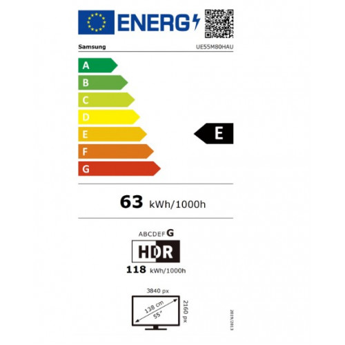 SAMSUNG UE55M80HAUXXH Τηλεόραση Black SAMSUNG UE55M80HAUXXH Τηλεόραση Black