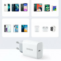 UGREEN CHARGER PD CD137 COMBO+TYPE C/i6 Φορτιστής WHITE UGREEN CHARGER PD CD137 COMBO+TYPE C/i6 Φορτιστής WHITE
